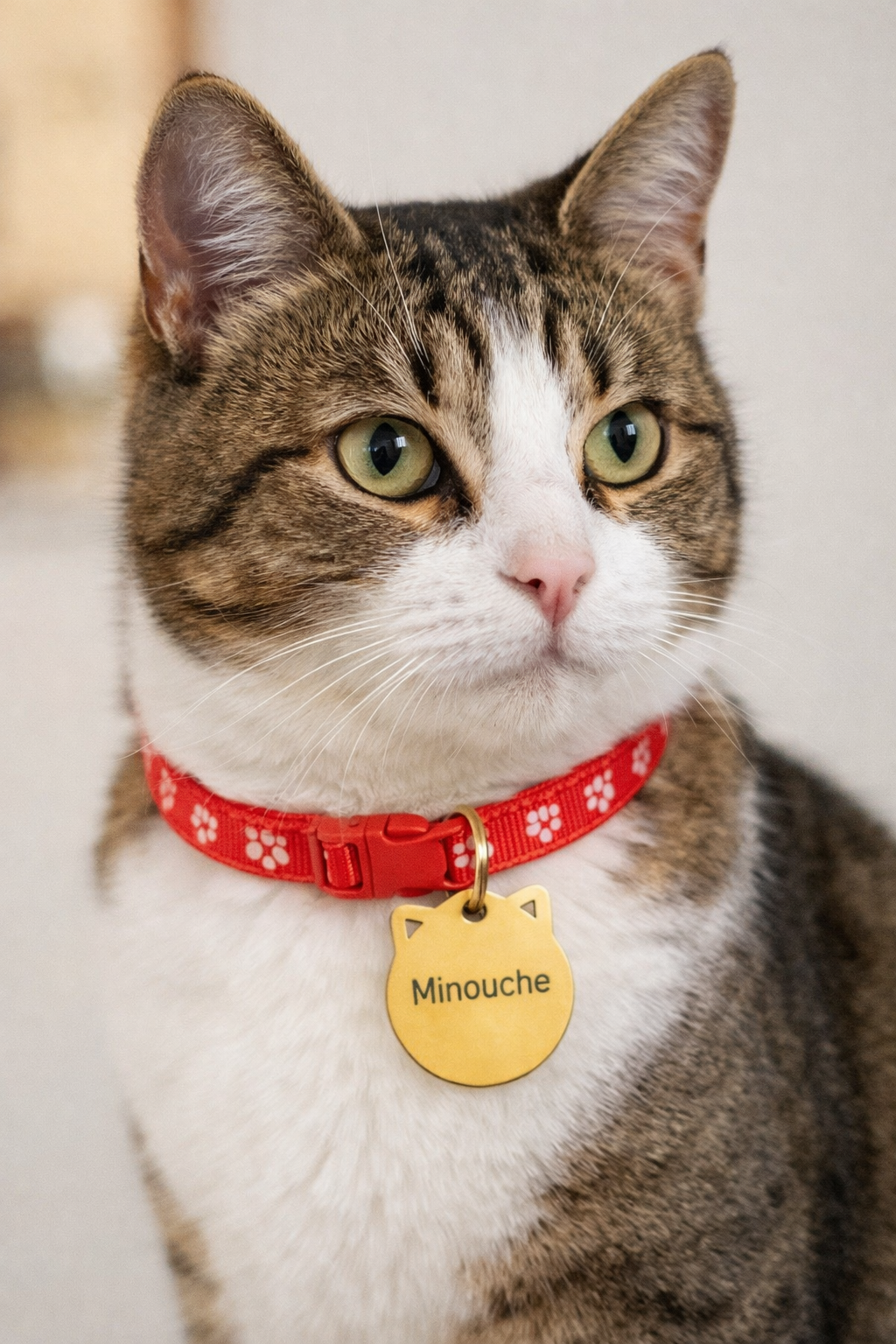 Collier pour Chat avec Médaillon d’Identification Gravé – Sécurité & Style au Quotidien