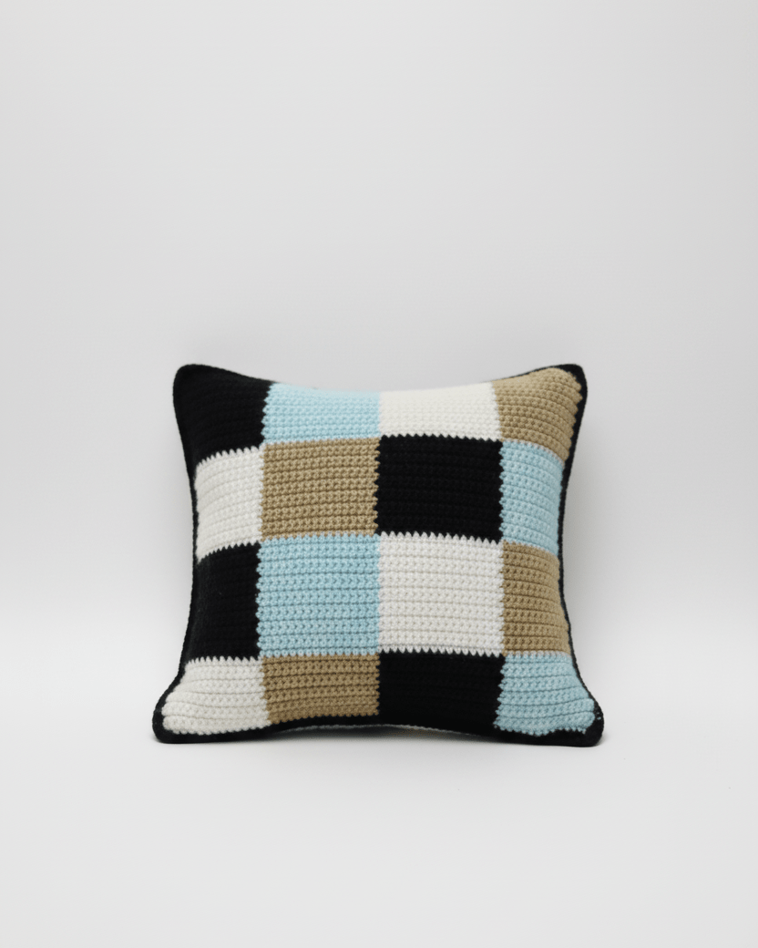 Coussin Tissaline – Fait main en laine naturelle