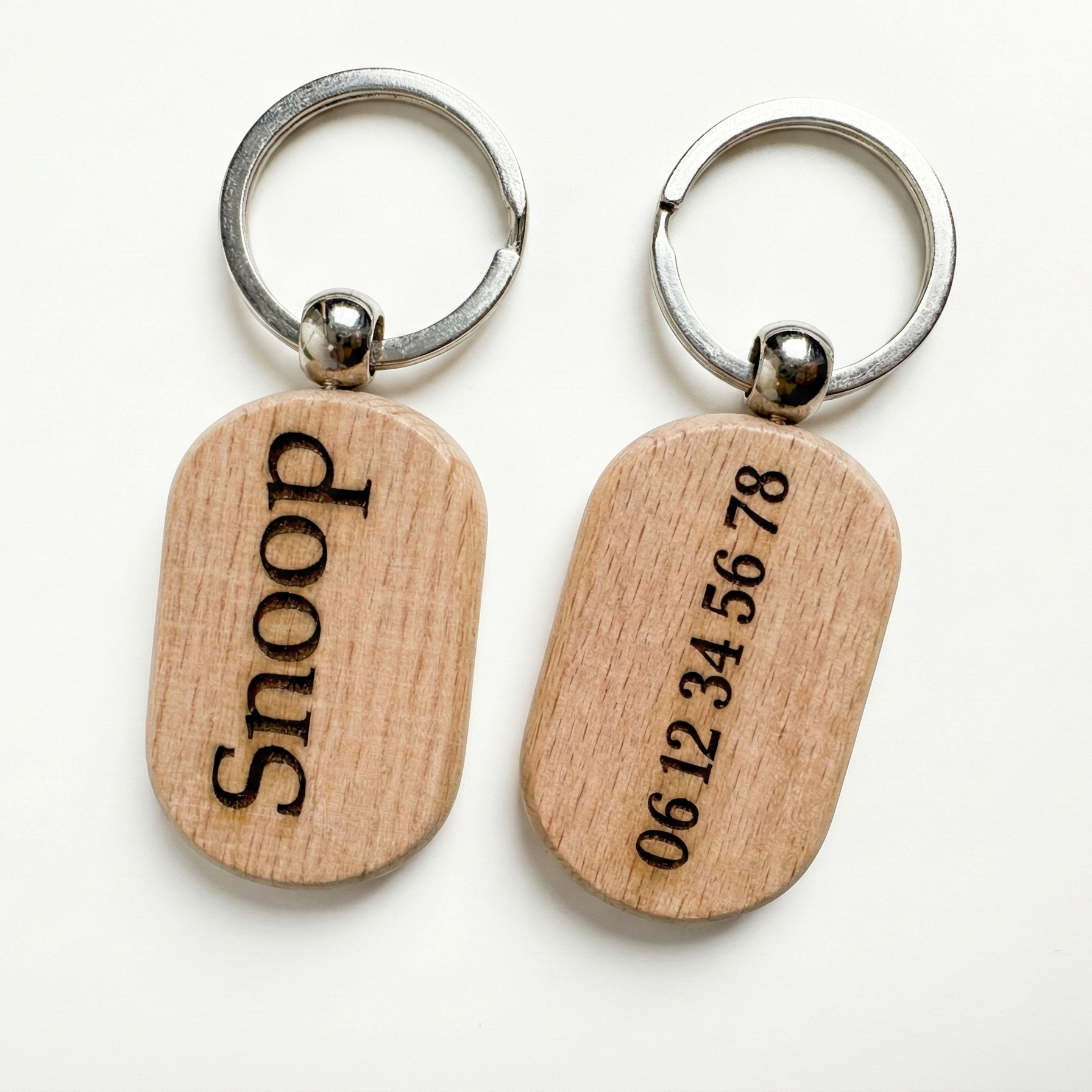 Médaillon d'Identification en Bois Personnalisé