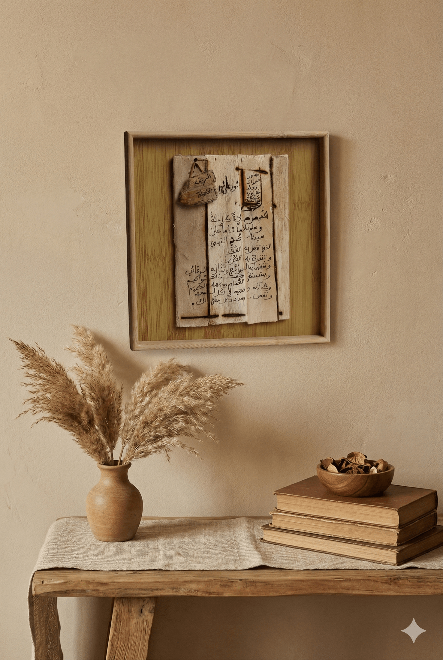 Cadre Vintage – Douaa & Calligraphie Artisanale