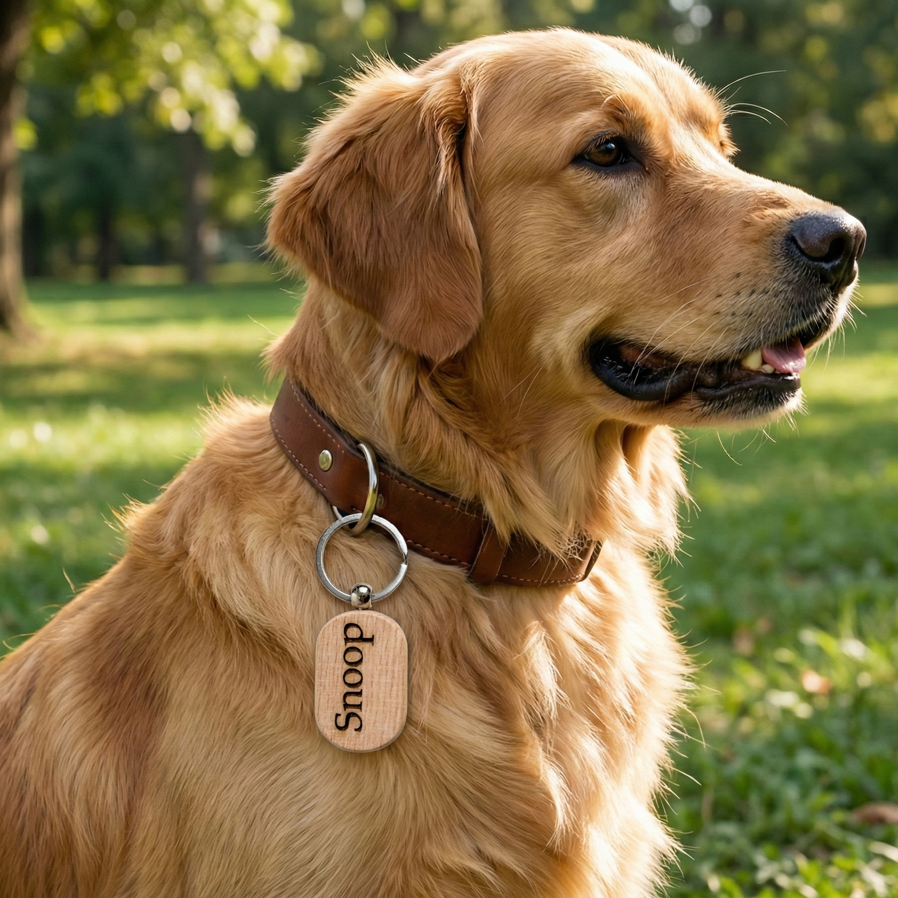 Médaillon d'Identification en Bois Personnalisé