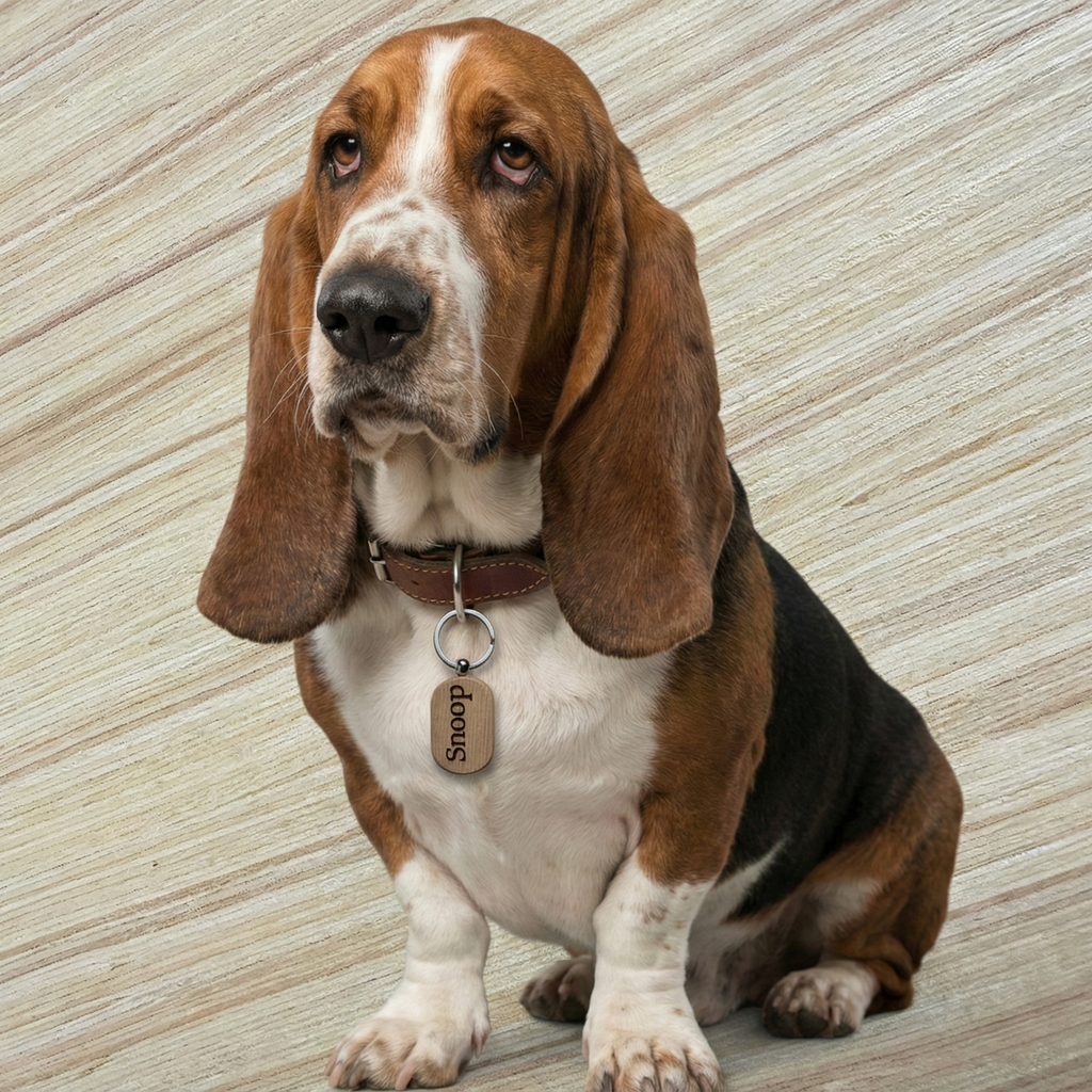 Médaillon d'Identification en Bois Personnalisé