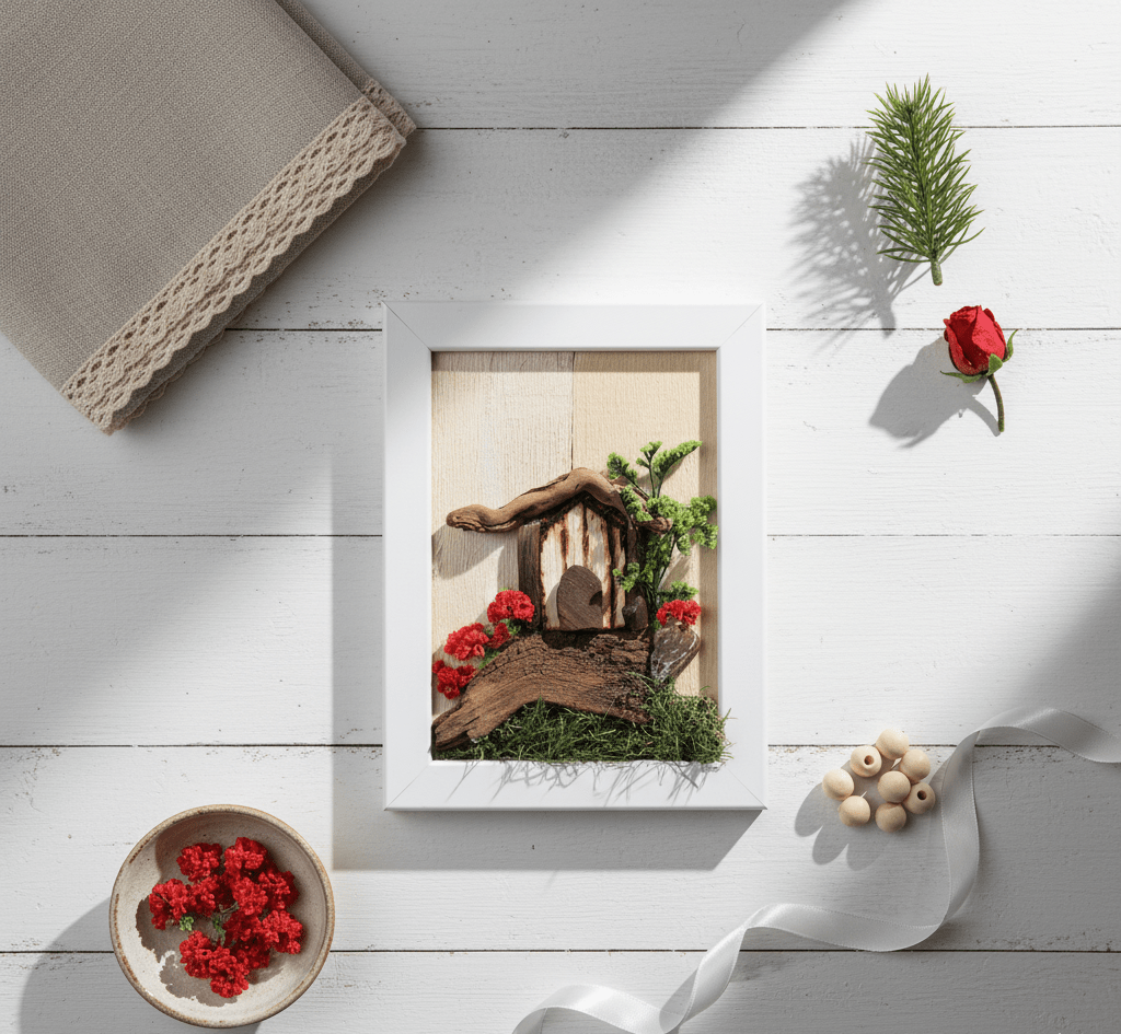 Cadre Décoratif Fleuri – La Petite Maison