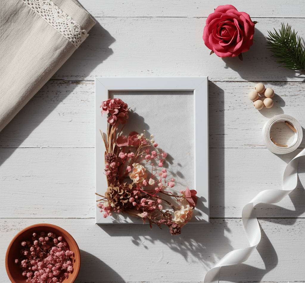 Cadre Décoratif Fleuri – Cercle de Douceur