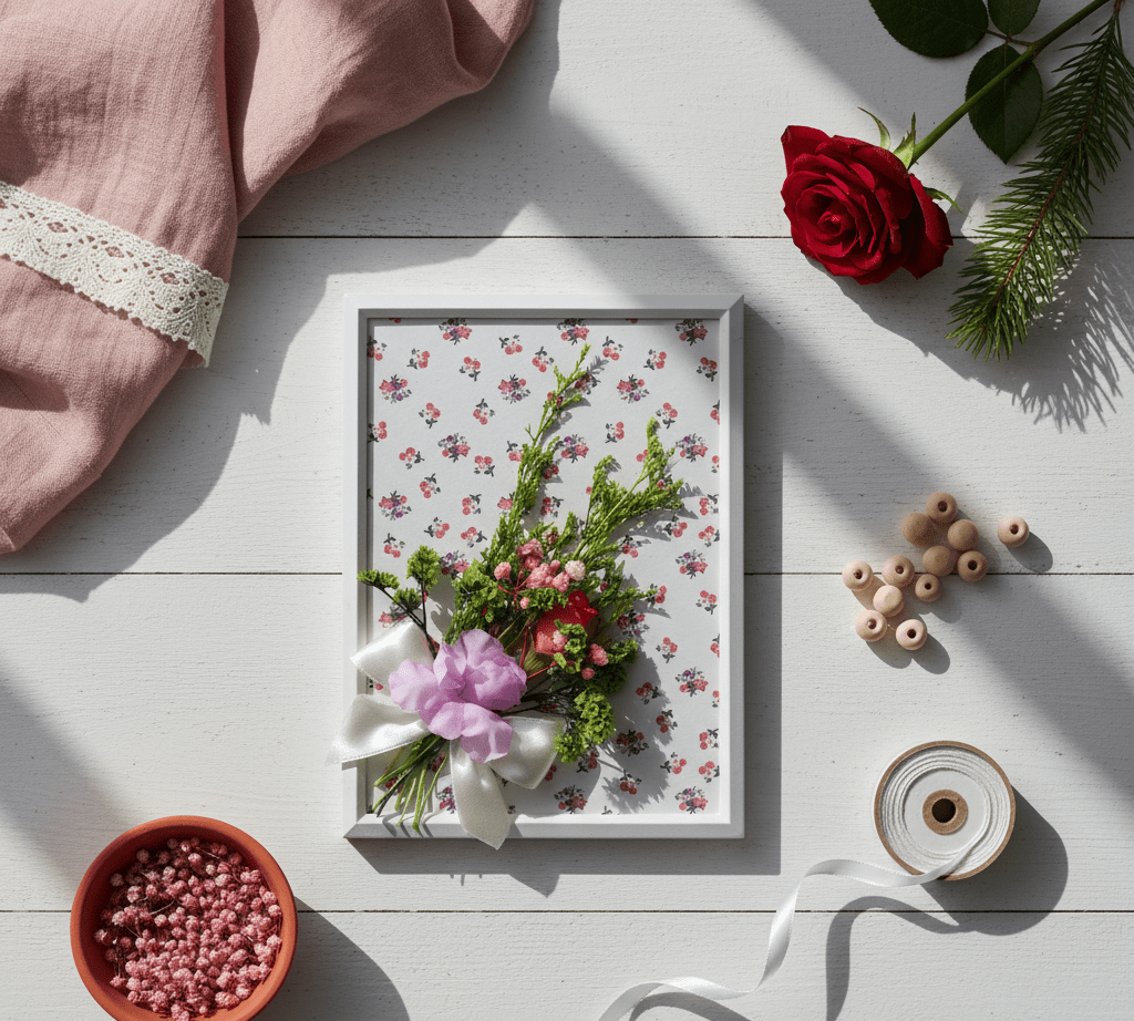 Cadre Décoratif Fleuri – Jardin Délicat