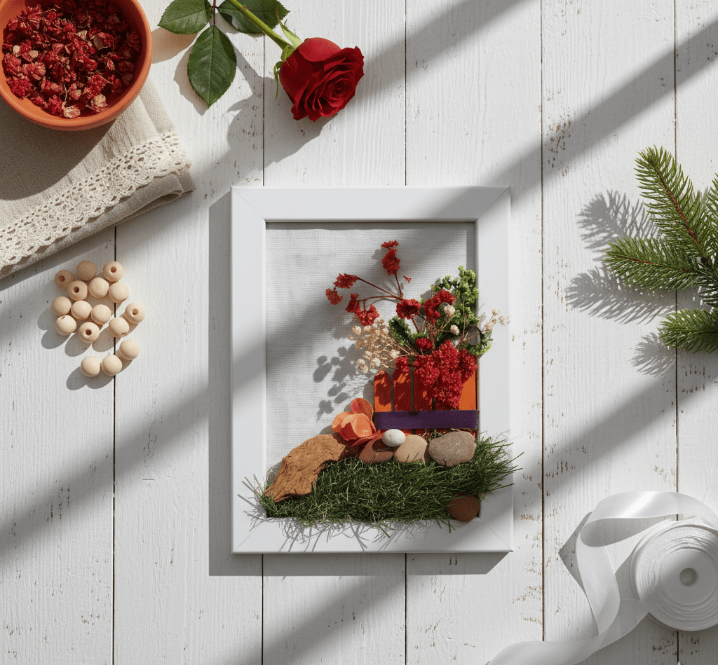 Cadre Décoratif Fleuri – Maison Nature