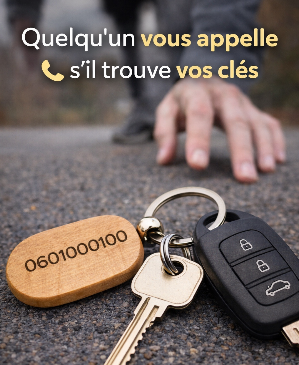 Porte-clé en bois gravé – Ne perdez plus jamais vos clés