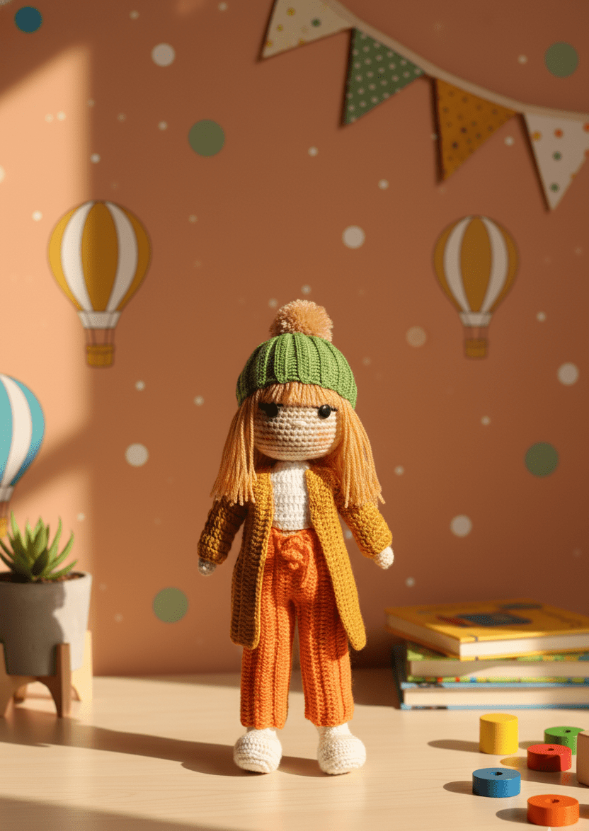 Poupée Fait Main (Lila Autumn Mood)